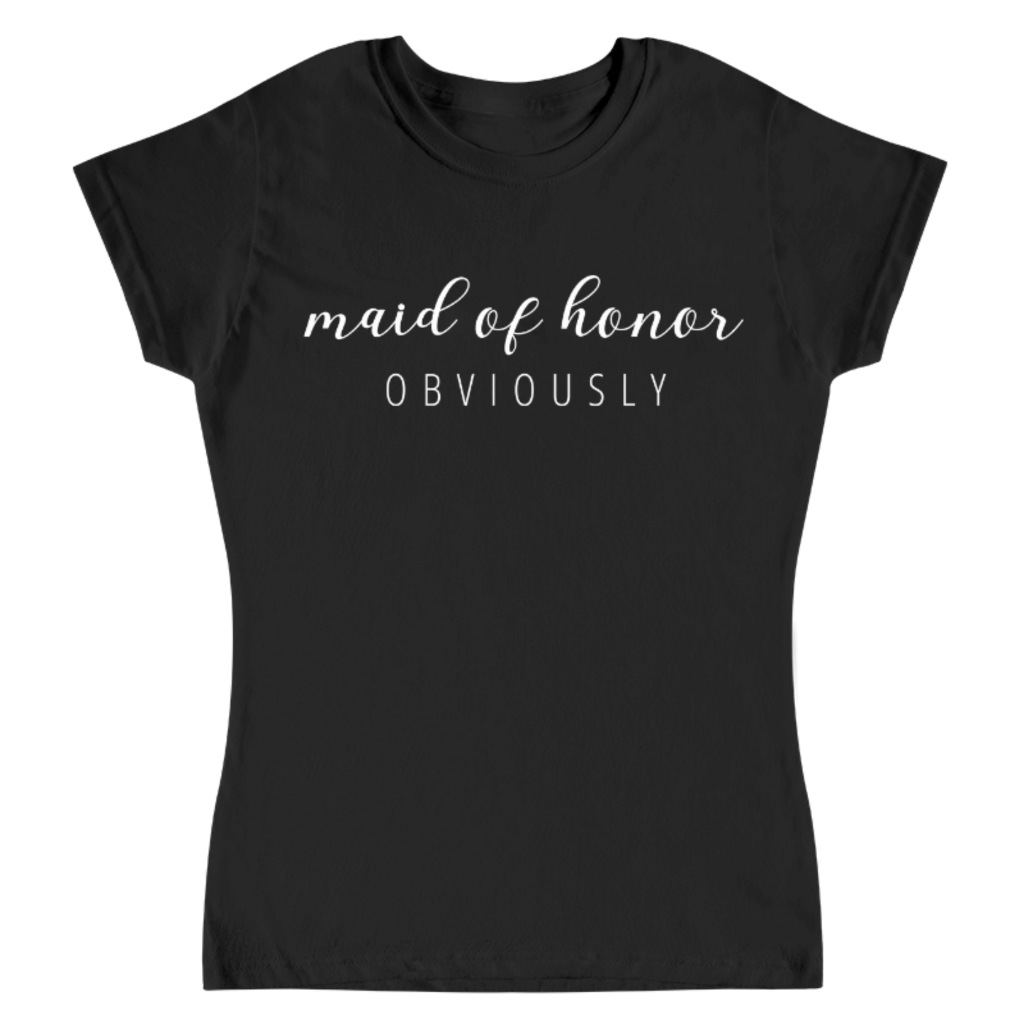 camiseta negra dama de honor