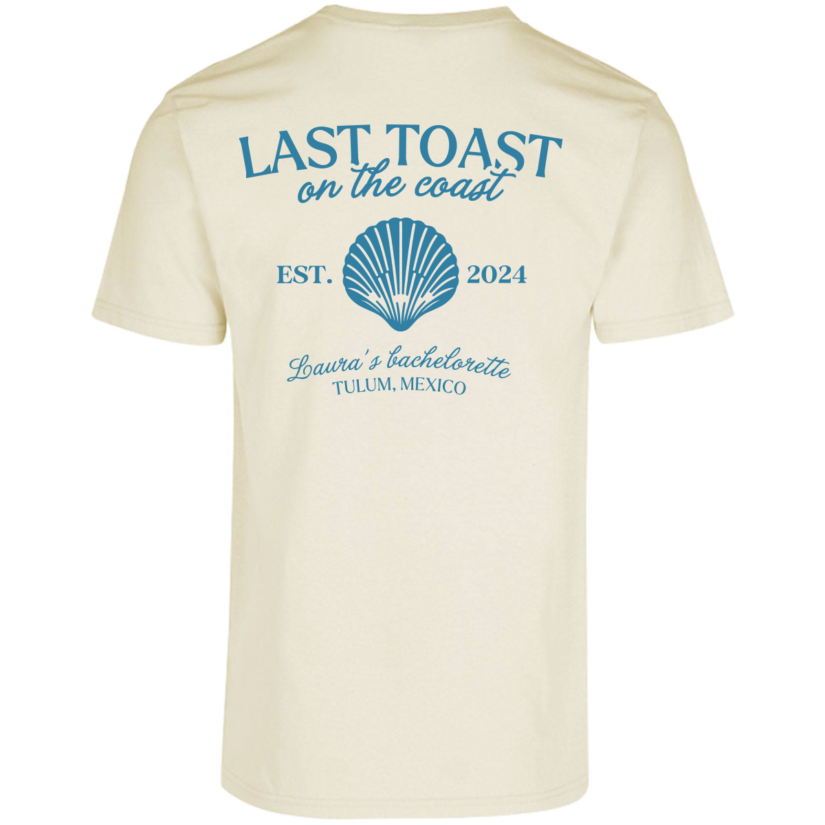 Playera Oversize | Despedida de Soltera - Last Toast on the Coast Personalizable