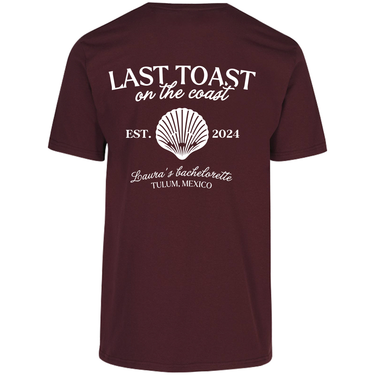 Playera Oversize | Despedida de Soltera - Last Toast on the Coast Personalizable