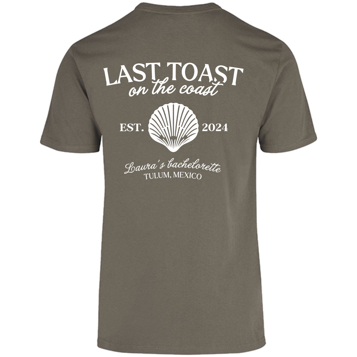 Playera Oversize | Despedida de Soltera - Last Toast on the Coast Personalizable
