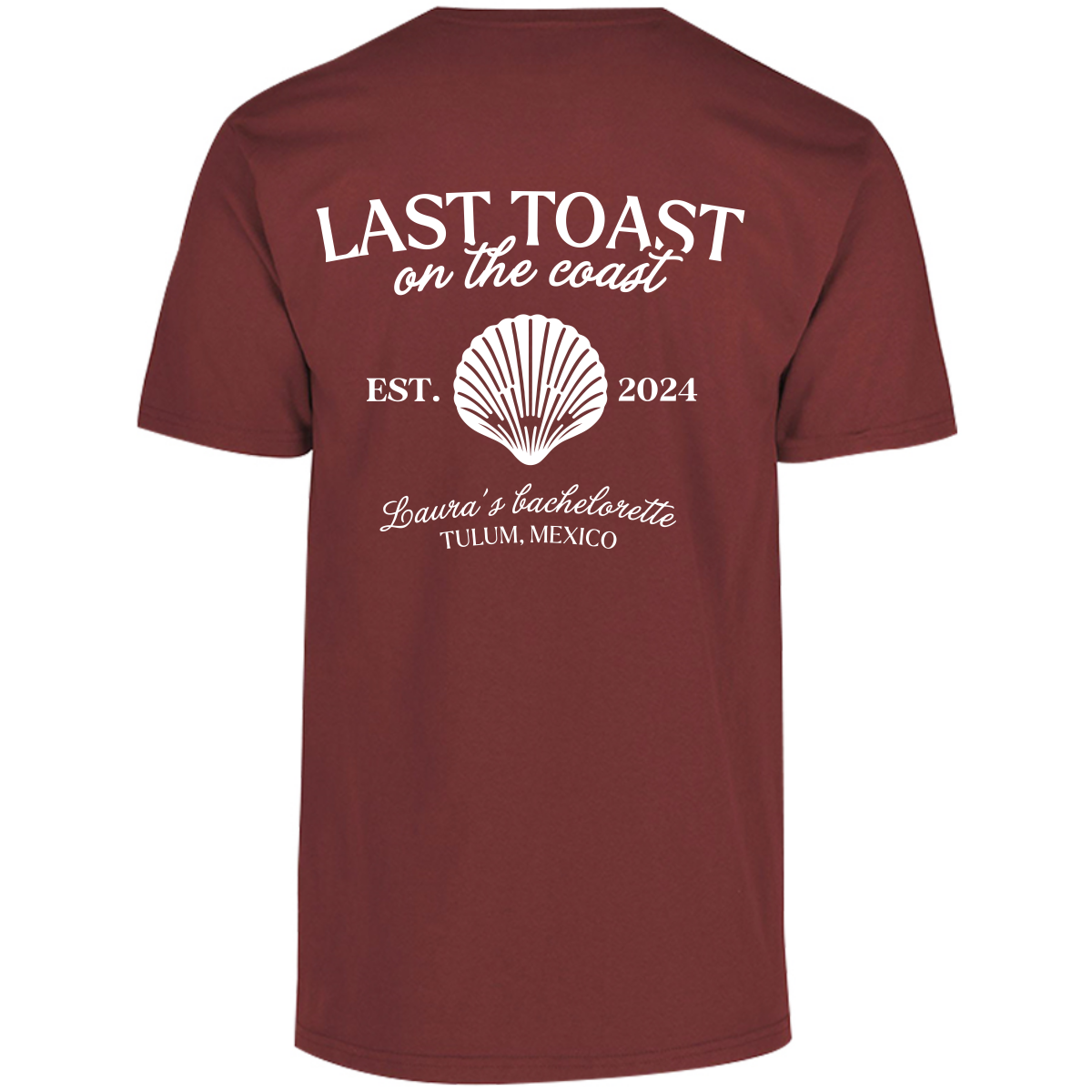 Playera Oversize | Despedida de Soltera - Last Toast on the Coast Personalizable