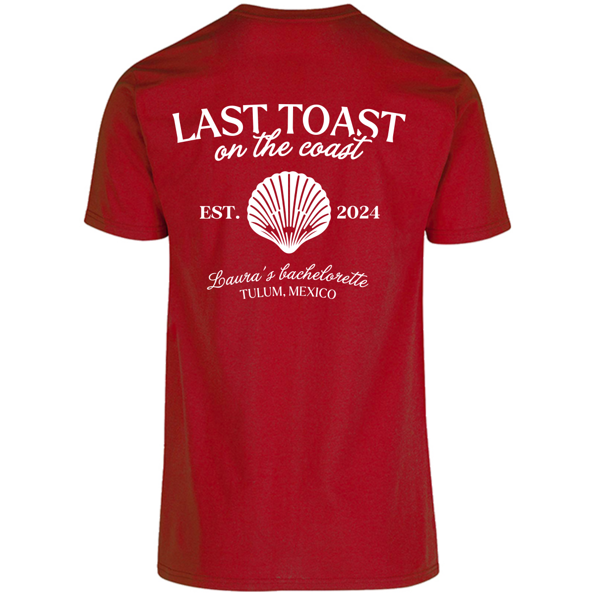 Playera Oversize | Despedida de Soltera - Last Toast on the Coast Personalizable