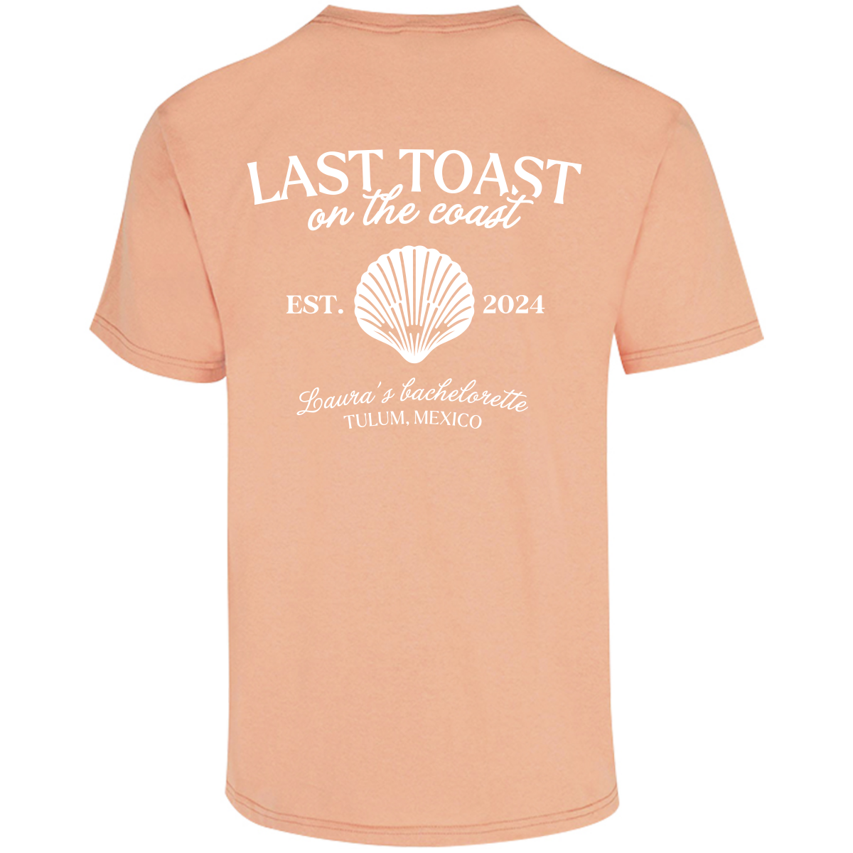 Playera Oversize | Despedida de Soltera - Last Toast on the Coast Personalizable