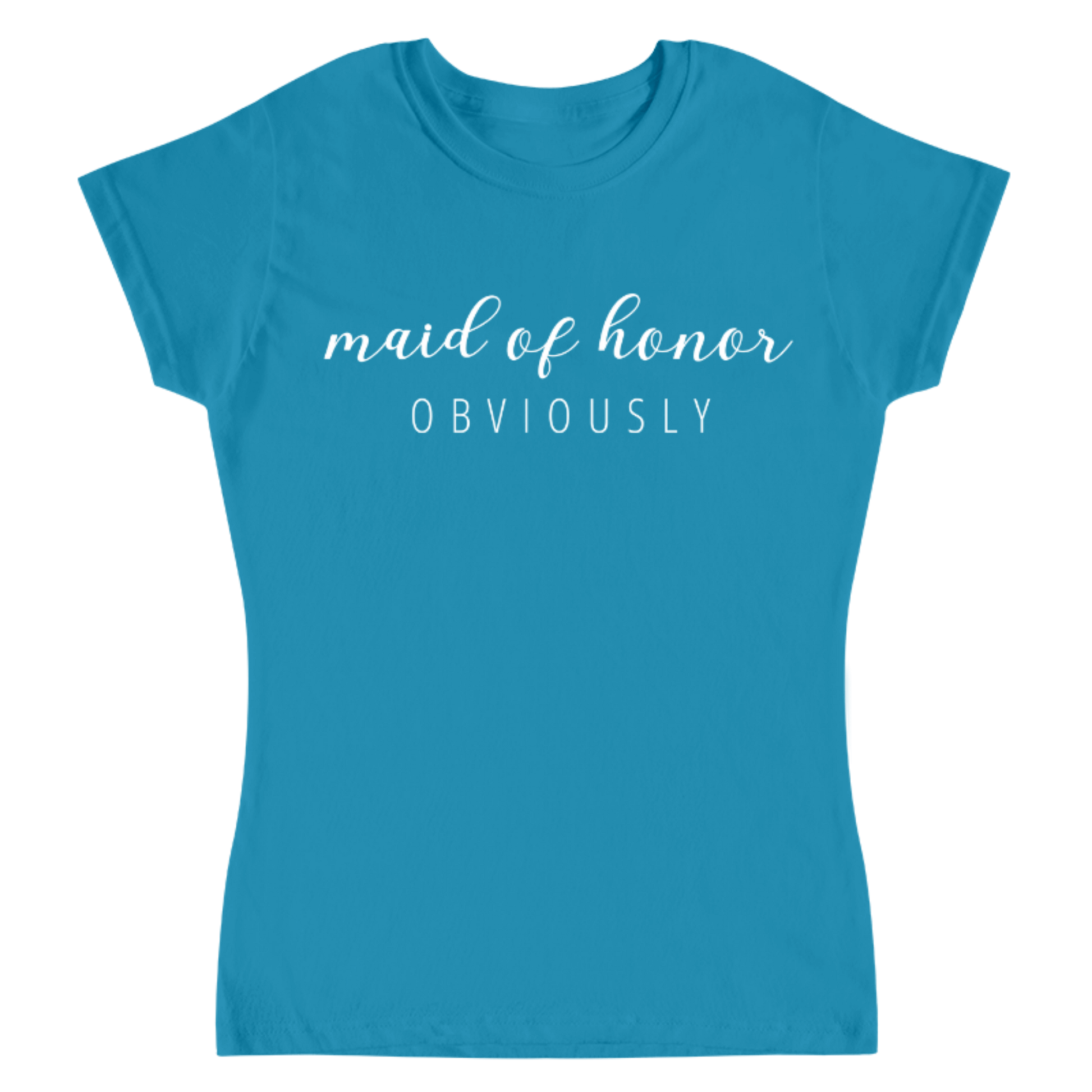 camiseta azul cielo dama de honor
