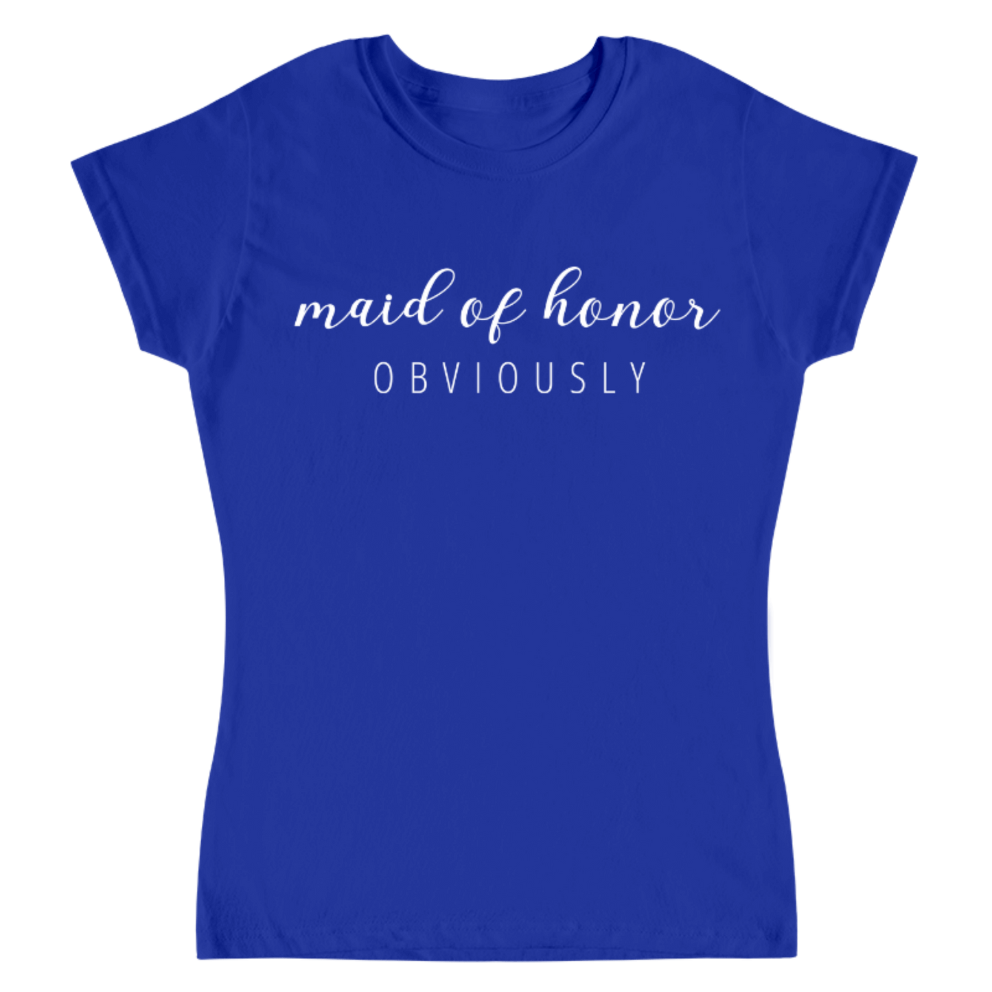 camiseta azul dama de honor