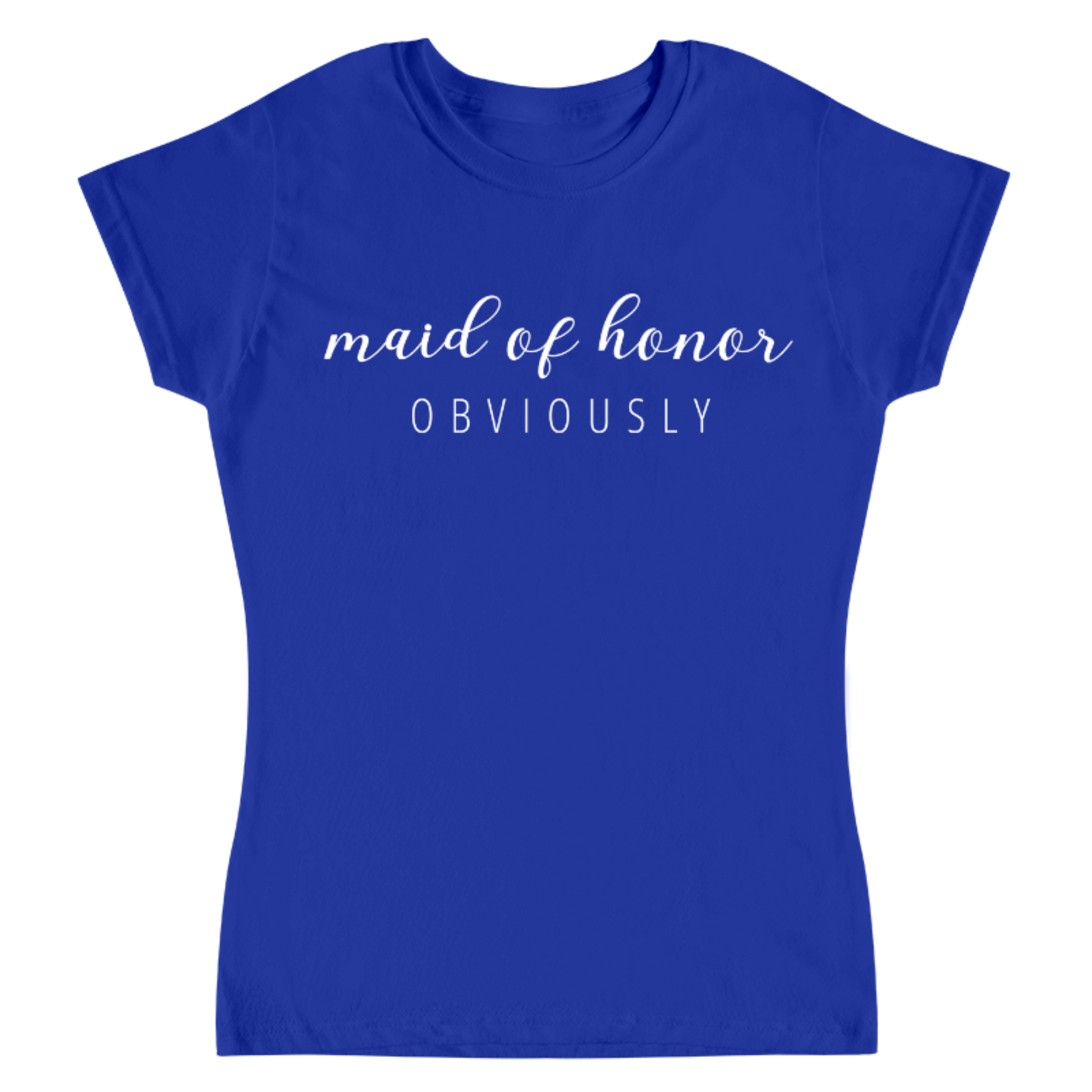 camiseta azul dama de honor
