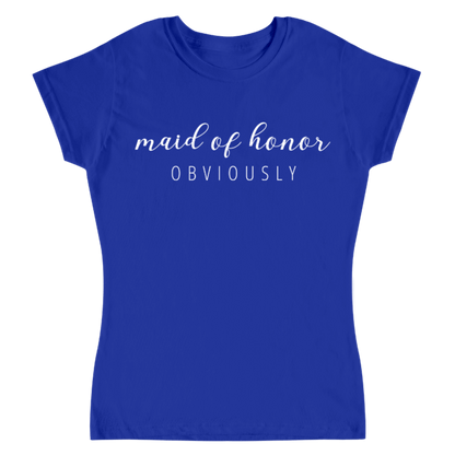camiseta azul dama de honor