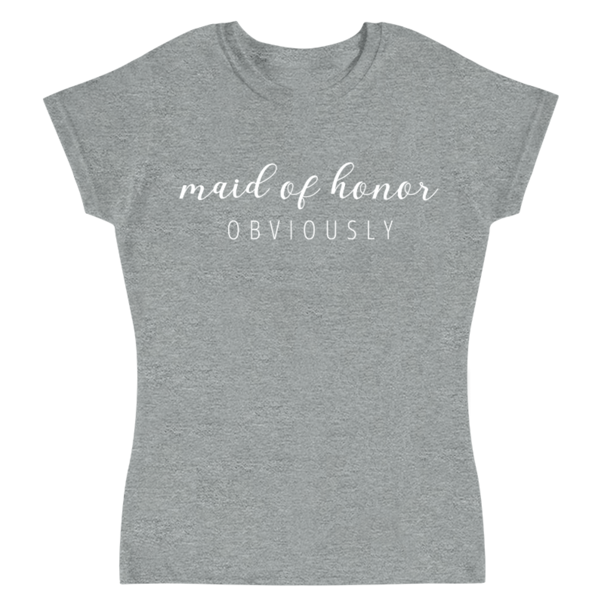 camiseta gris claro dama de honor
