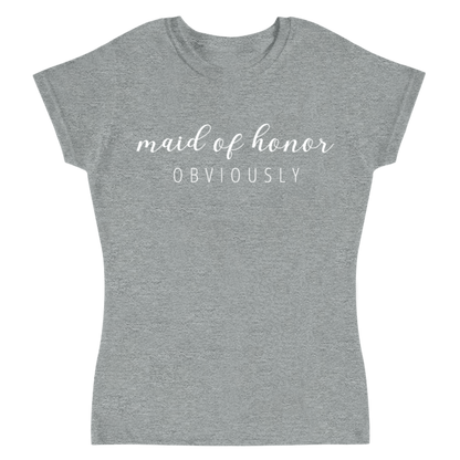 camiseta gris claro dama de honor