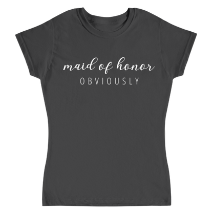 camiseta gris oscuro dama de honor