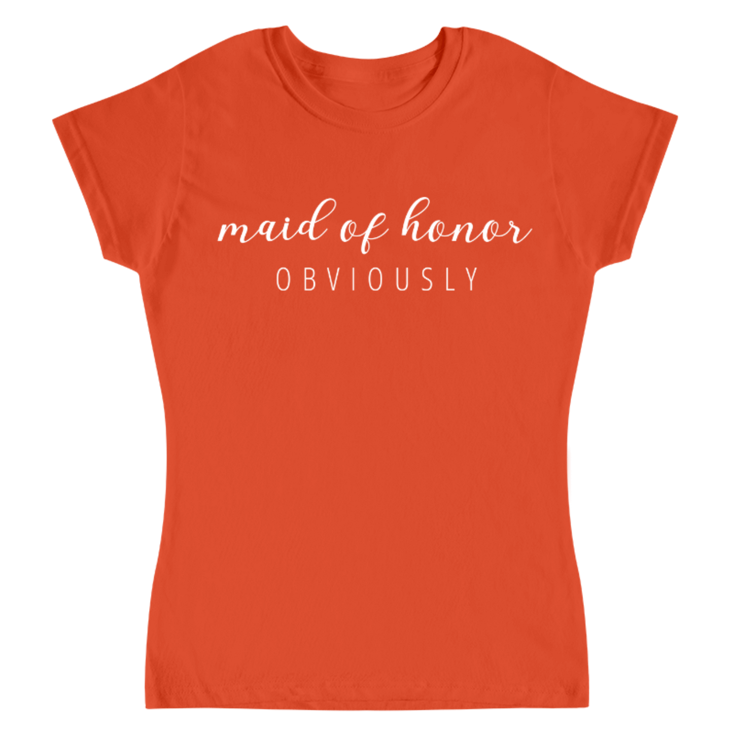 camiseta naranja dama de honor