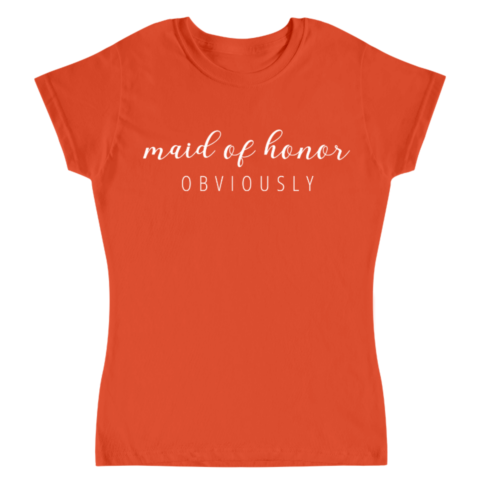 camiseta naranja dama de honor