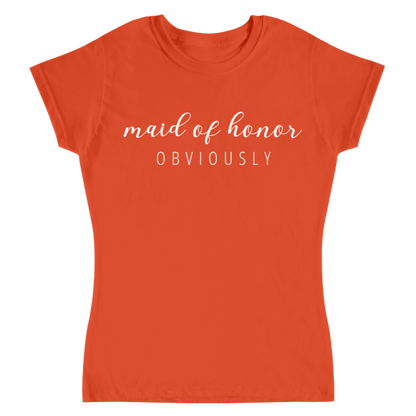 camiseta naranja dama de honor