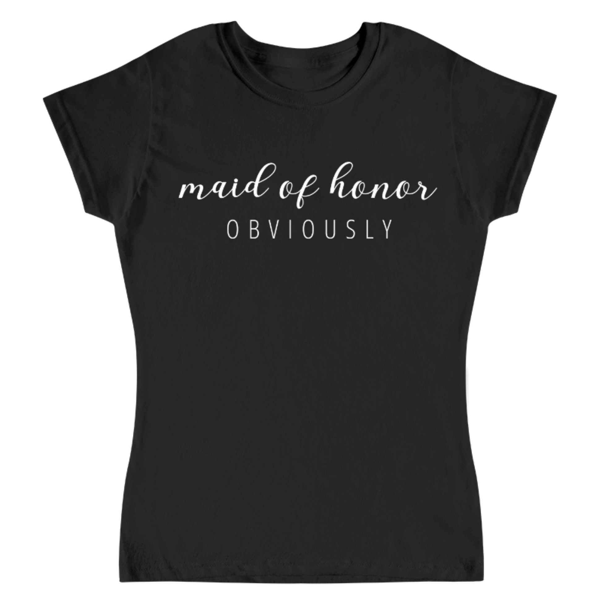 camiseta negra dama de honor