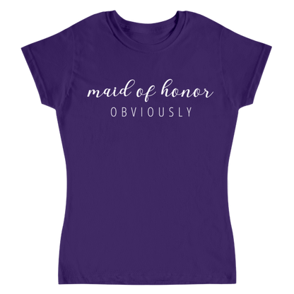 camiseta morada dama de honor