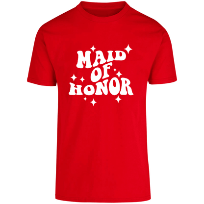 camiseta roja dama de honor 