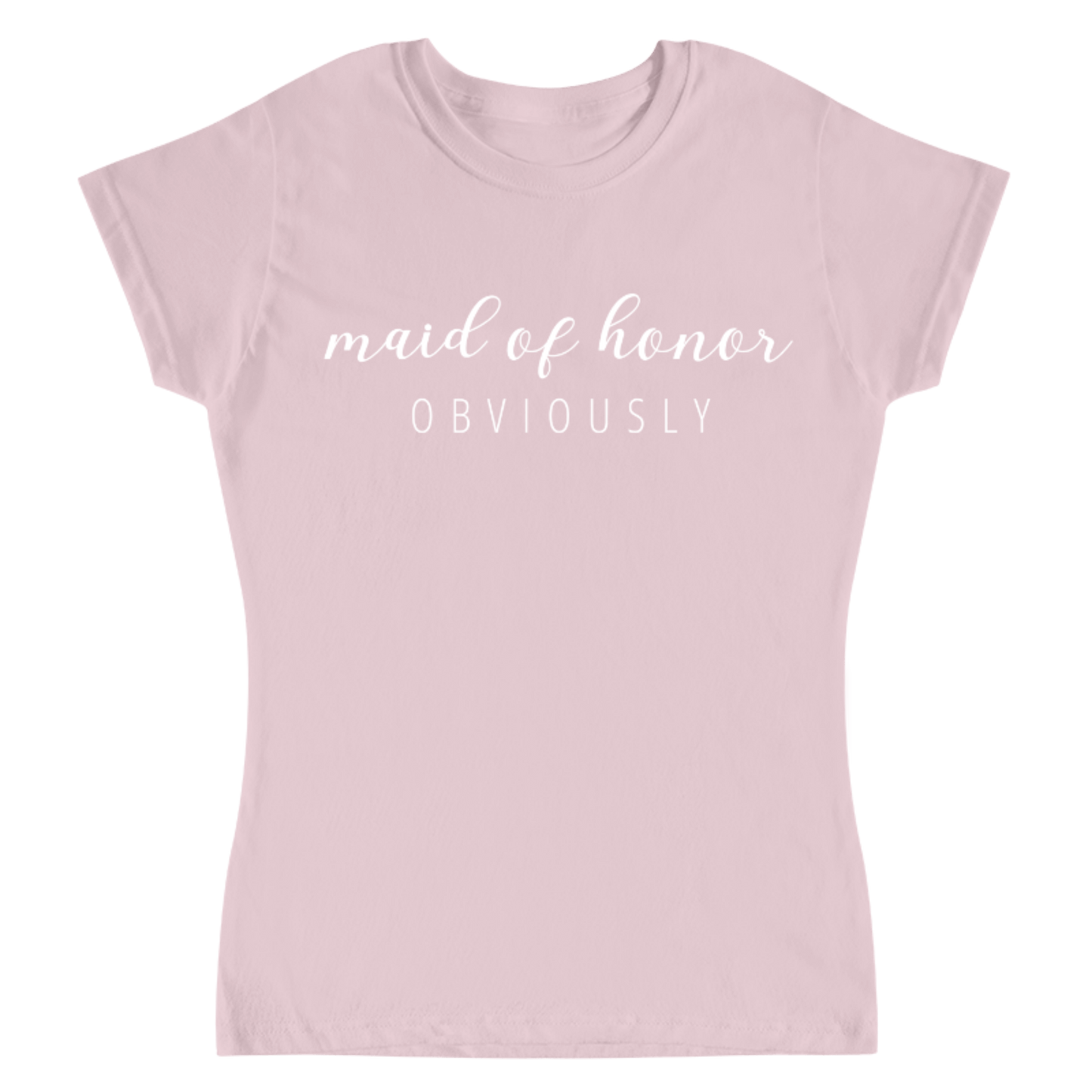 camiseta rosa pastel dama de honor