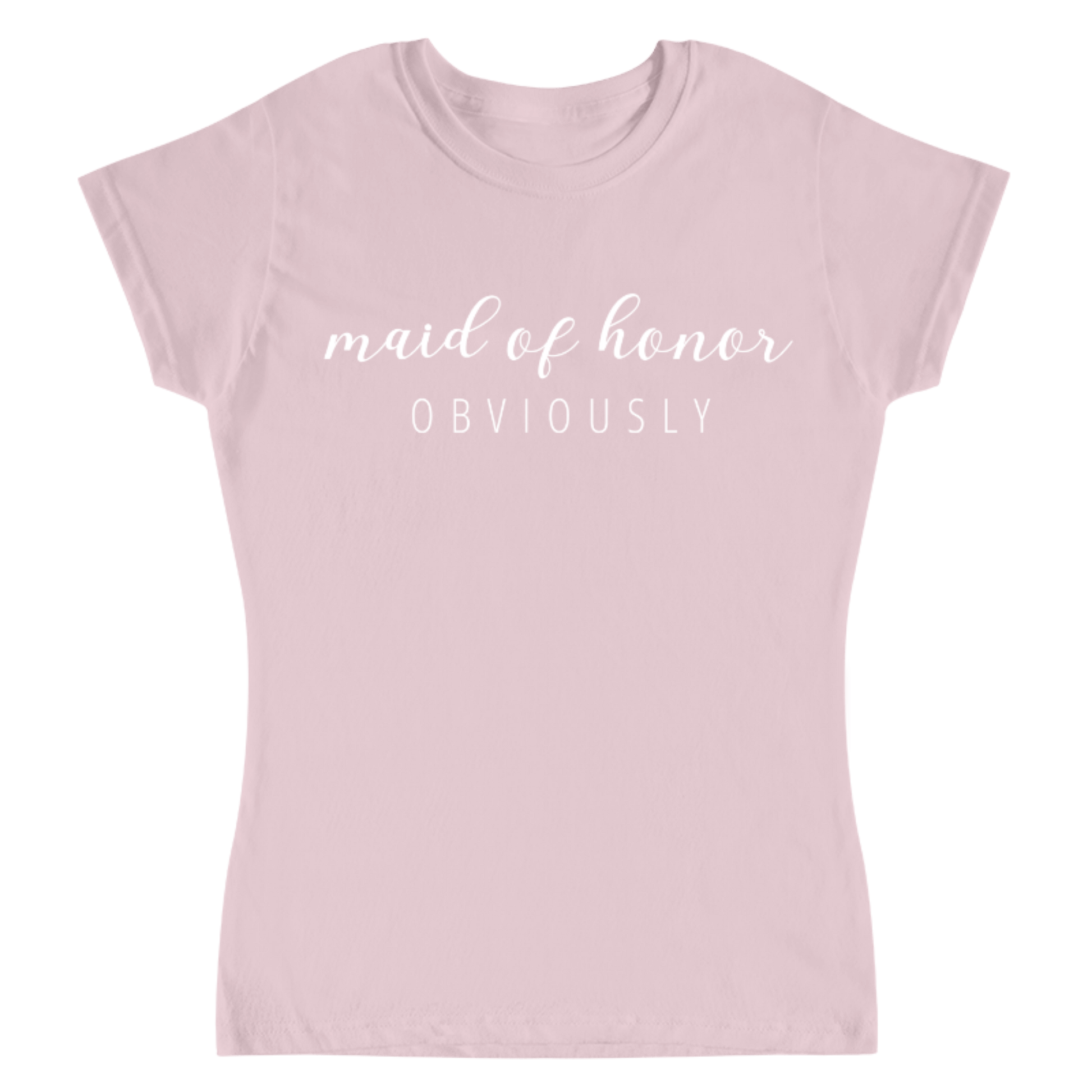 camiseta rosa pastel dama de honor