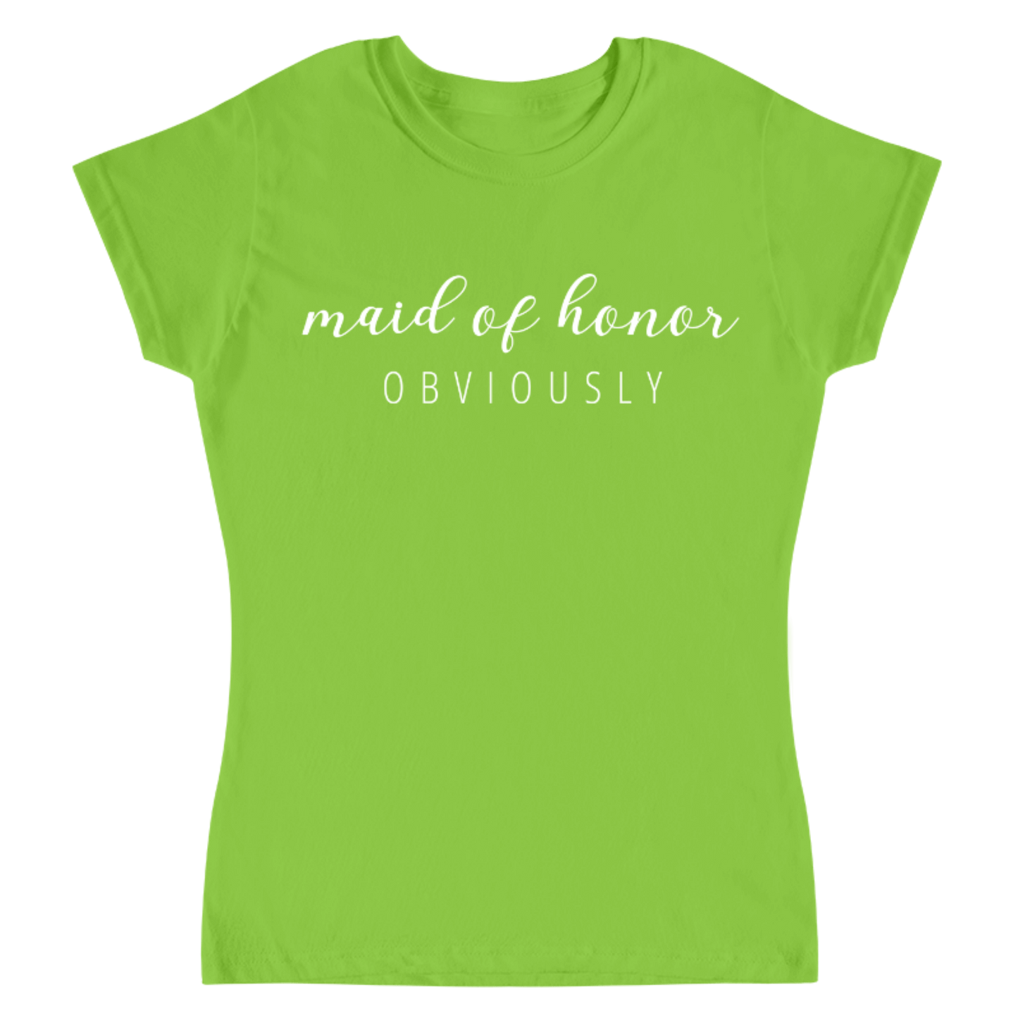 camiseta verde neon dama de honor
