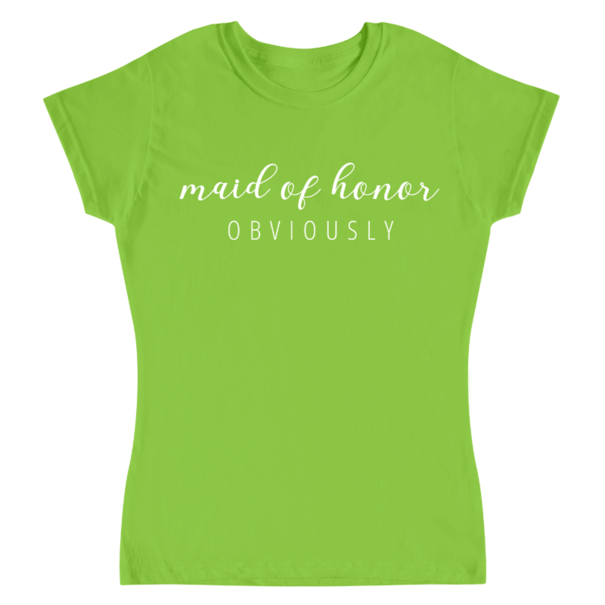 camiseta verde neon dama de honor