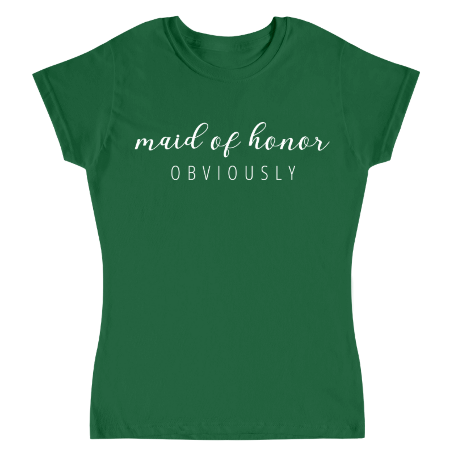 camiseta verde oscuro dama de honor 