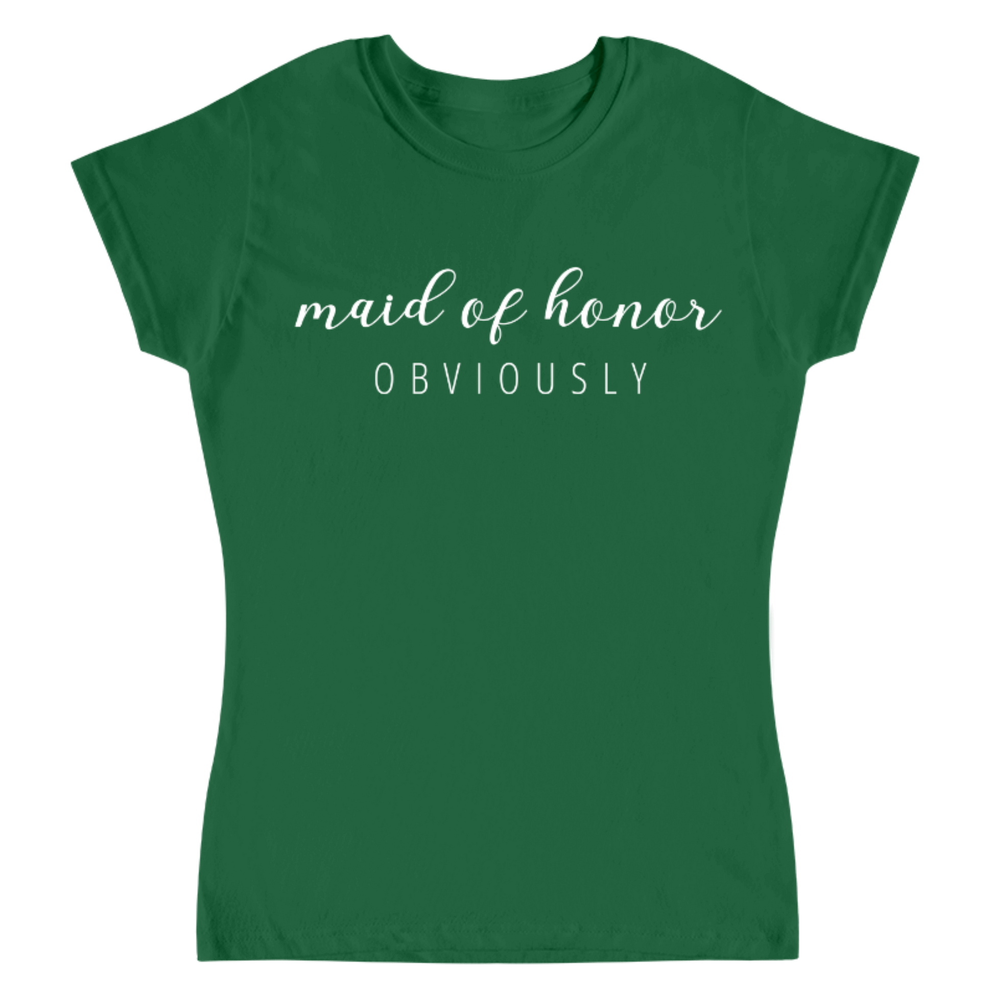 camiseta verde oscuro dama de honor 