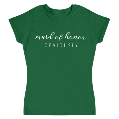 camiseta verde oscuro dama de honor 